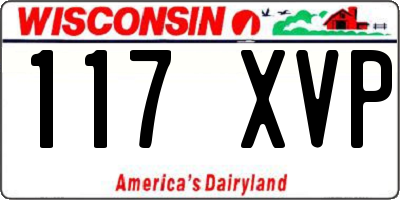 WI license plate 117XVP