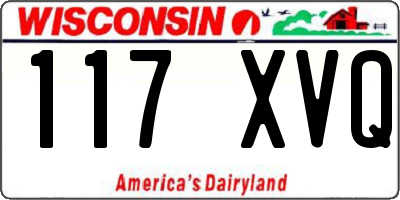 WI license plate 117XVQ