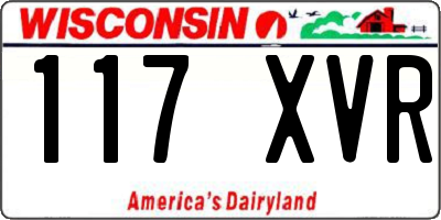 WI license plate 117XVR