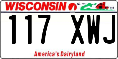 WI license plate 117XWJ