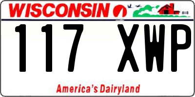 WI license plate 117XWP
