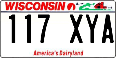 WI license plate 117XYA