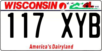 WI license plate 117XYB