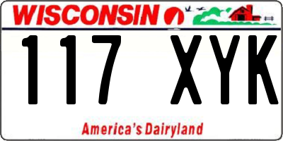 WI license plate 117XYK