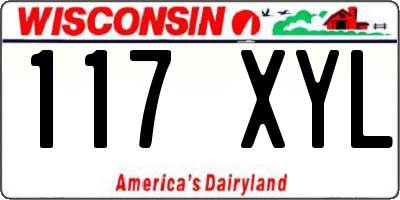 WI license plate 117XYL