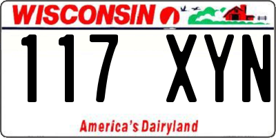 WI license plate 117XYN
