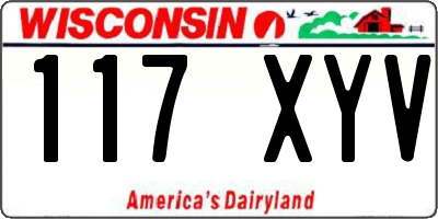 WI license plate 117XYV