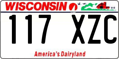 WI license plate 117XZC