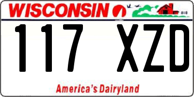 WI license plate 117XZD