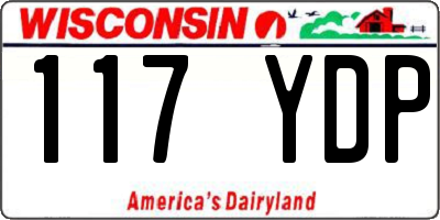 WI license plate 117YDP