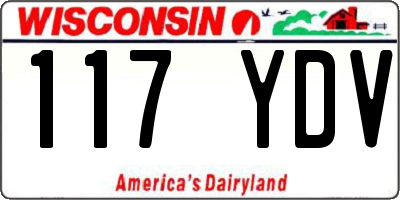 WI license plate 117YDV