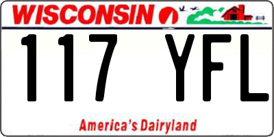 WI license plate 117YFL