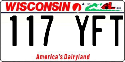 WI license plate 117YFT