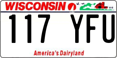 WI license plate 117YFU