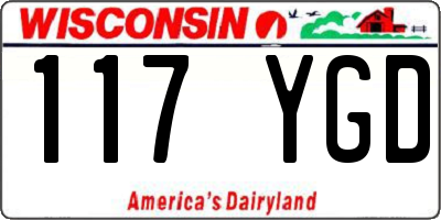 WI license plate 117YGD