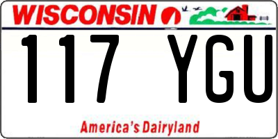 WI license plate 117YGU