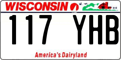 WI license plate 117YHB