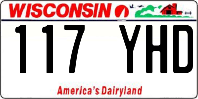 WI license plate 117YHD