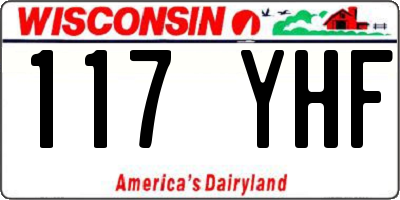 WI license plate 117YHF