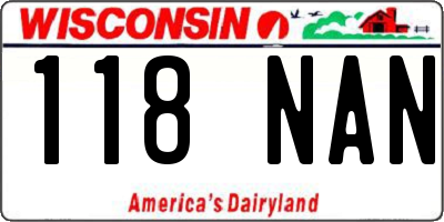 WI license plate 118NAN