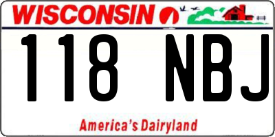 WI license plate 118NBJ