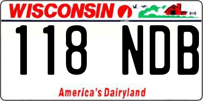 WI license plate 118NDB