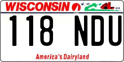 WI license plate 118NDU