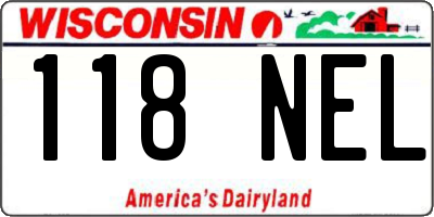 WI license plate 118NEL