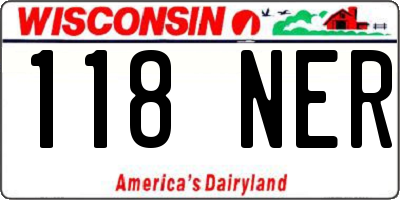 WI license plate 118NER
