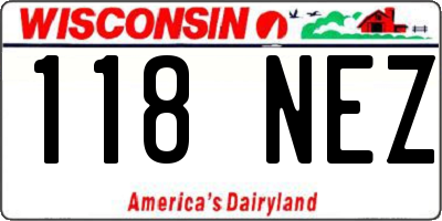 WI license plate 118NEZ