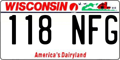 WI license plate 118NFG
