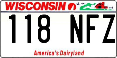 WI license plate 118NFZ