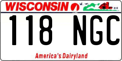 WI license plate 118NGC