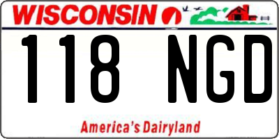 WI license plate 118NGD