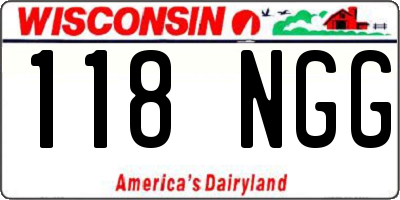 WI license plate 118NGG