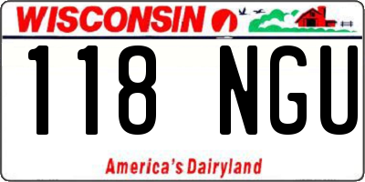 WI license plate 118NGU