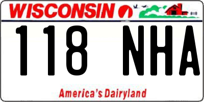 WI license plate 118NHA