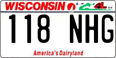 WI license plate 118NHG