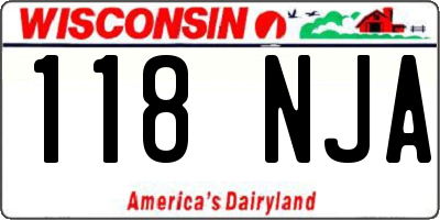 WI license plate 118NJA