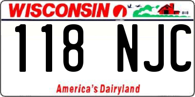 WI license plate 118NJC