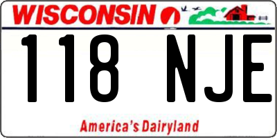 WI license plate 118NJE