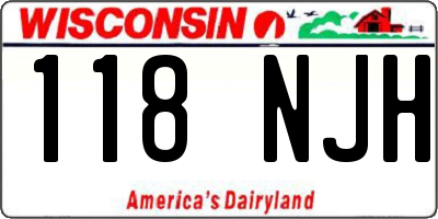 WI license plate 118NJH