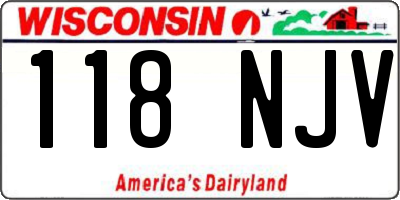 WI license plate 118NJV