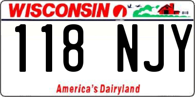 WI license plate 118NJY