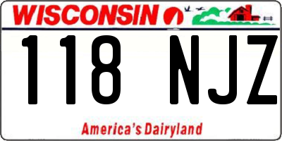 WI license plate 118NJZ
