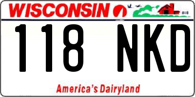 WI license plate 118NKD