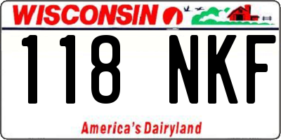WI license plate 118NKF