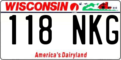 WI license plate 118NKG