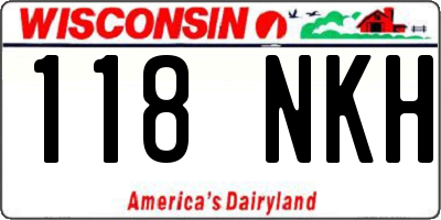 WI license plate 118NKH