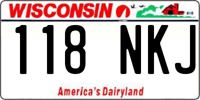 WI license plate 118NKJ